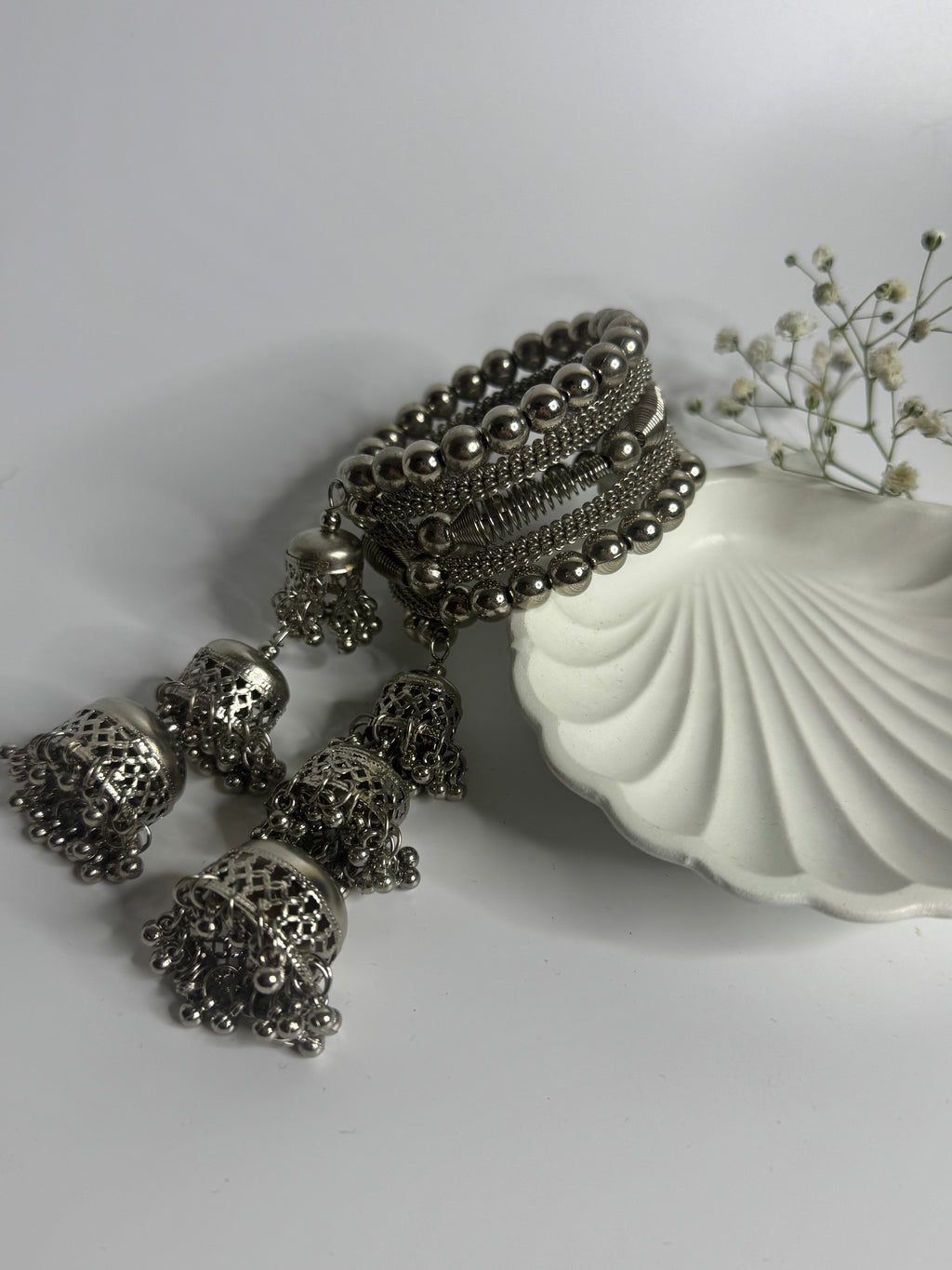 Spiral Bead Oxidised Bracelet