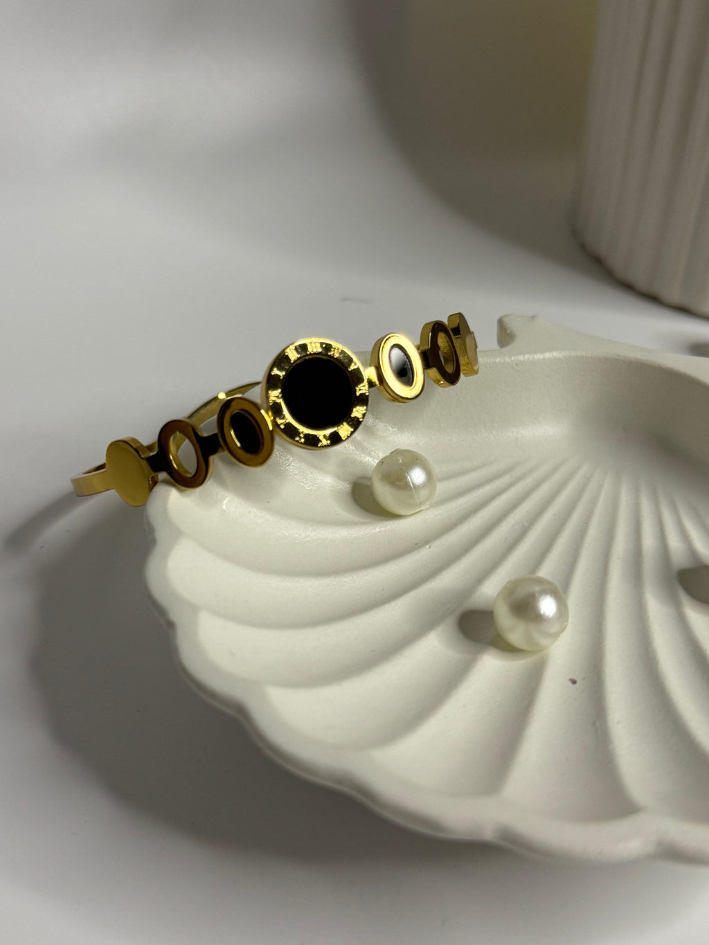 Midnight Gold & Black Statement Bracelet