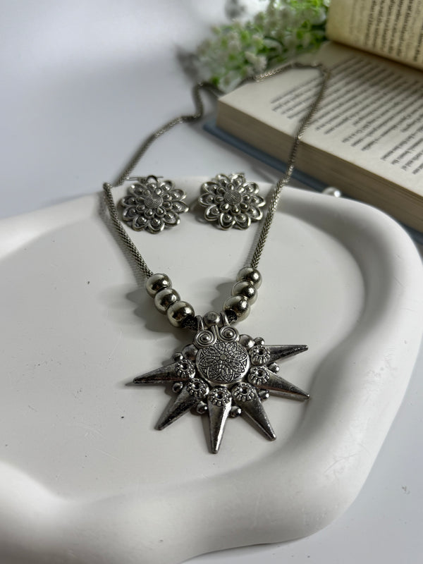 Surya Oxidised Necklace Set