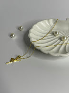 Golden Ballet Dancer Pendant Necklace