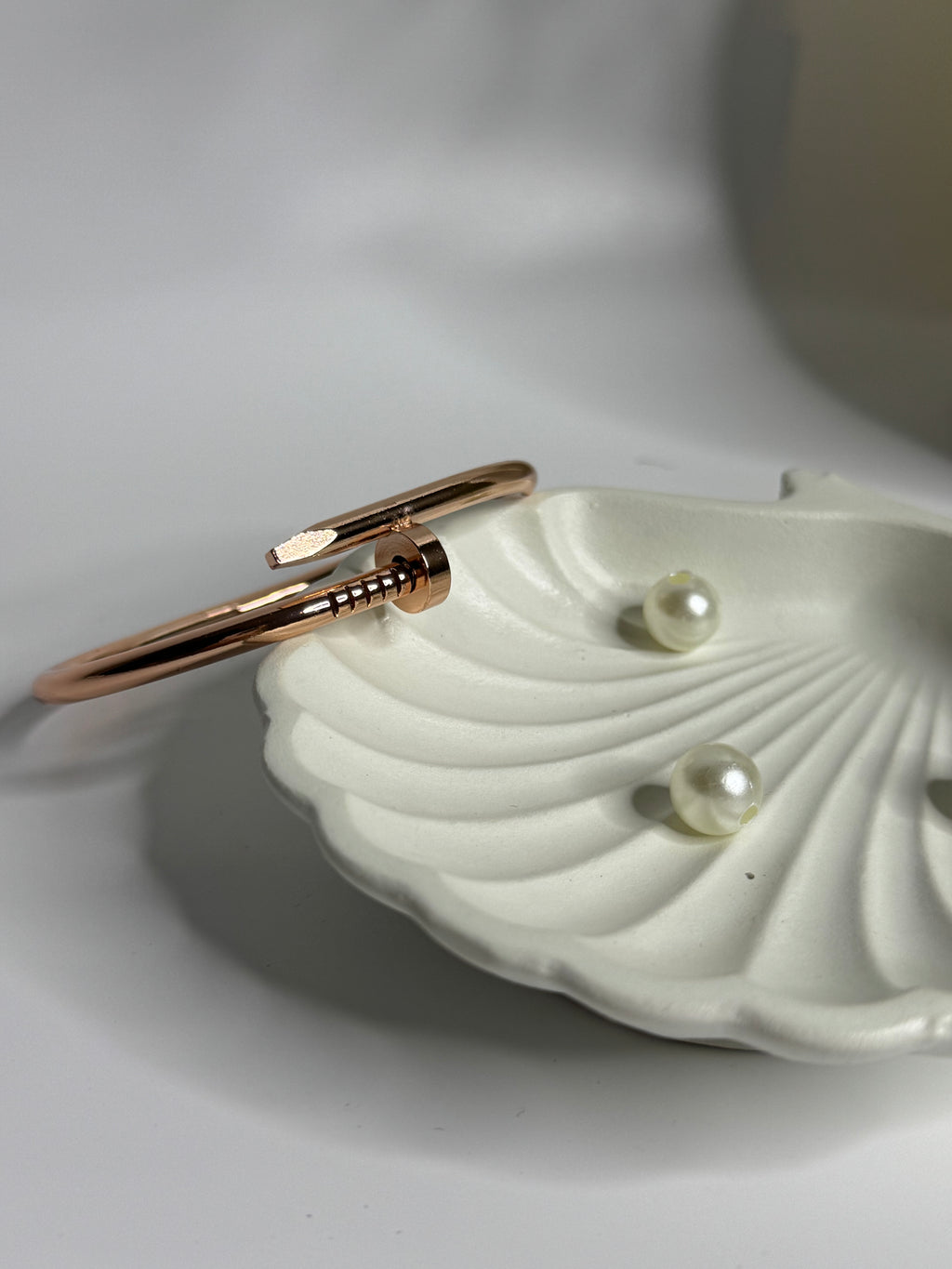 Anti-Tarnish Nail Cuff Bracelet Rose Gold