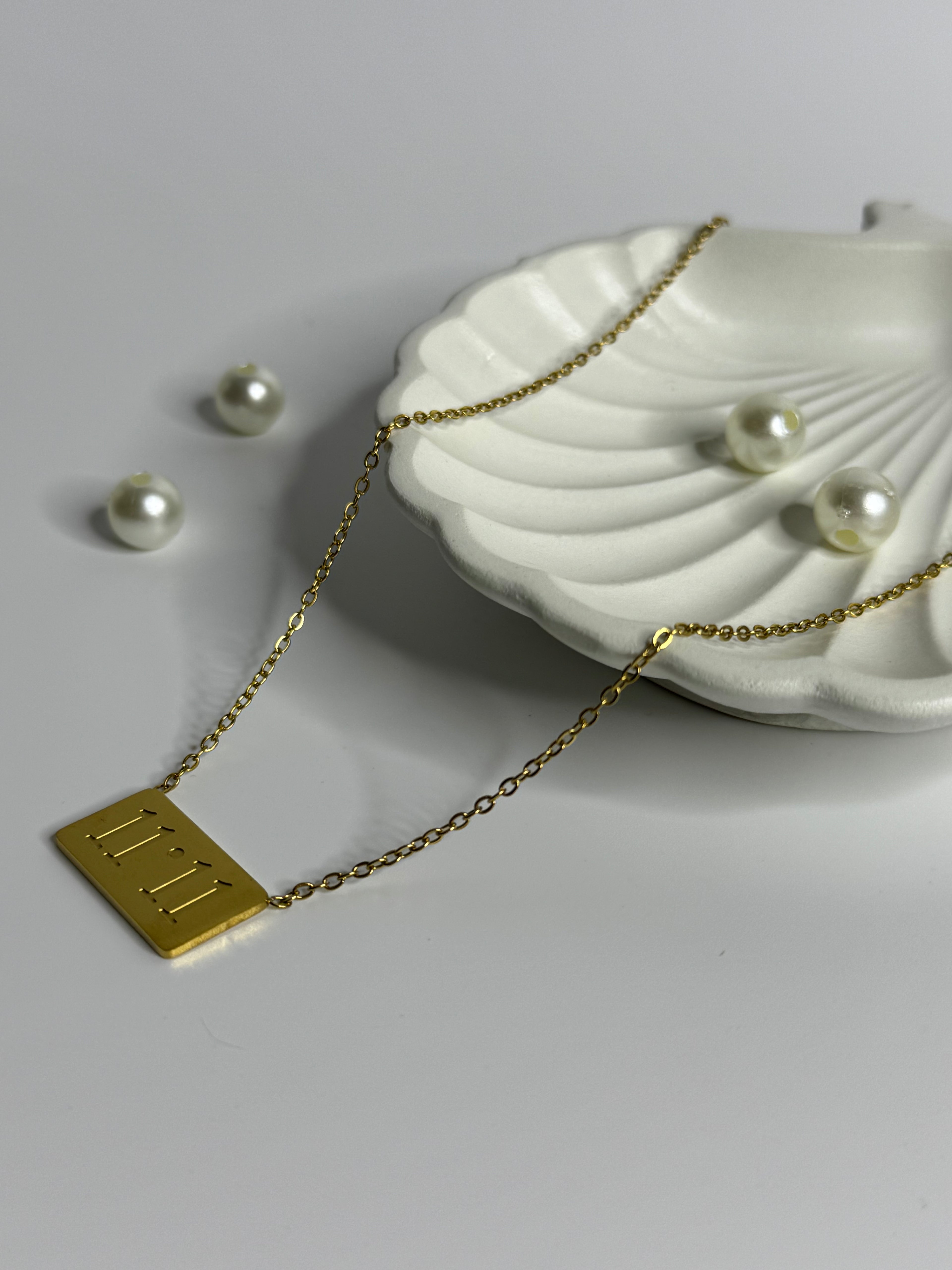 Golden 11:11 Manifestation Pendant Necklace