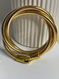 Multi-Layer Snake Chain Bracelet Gold