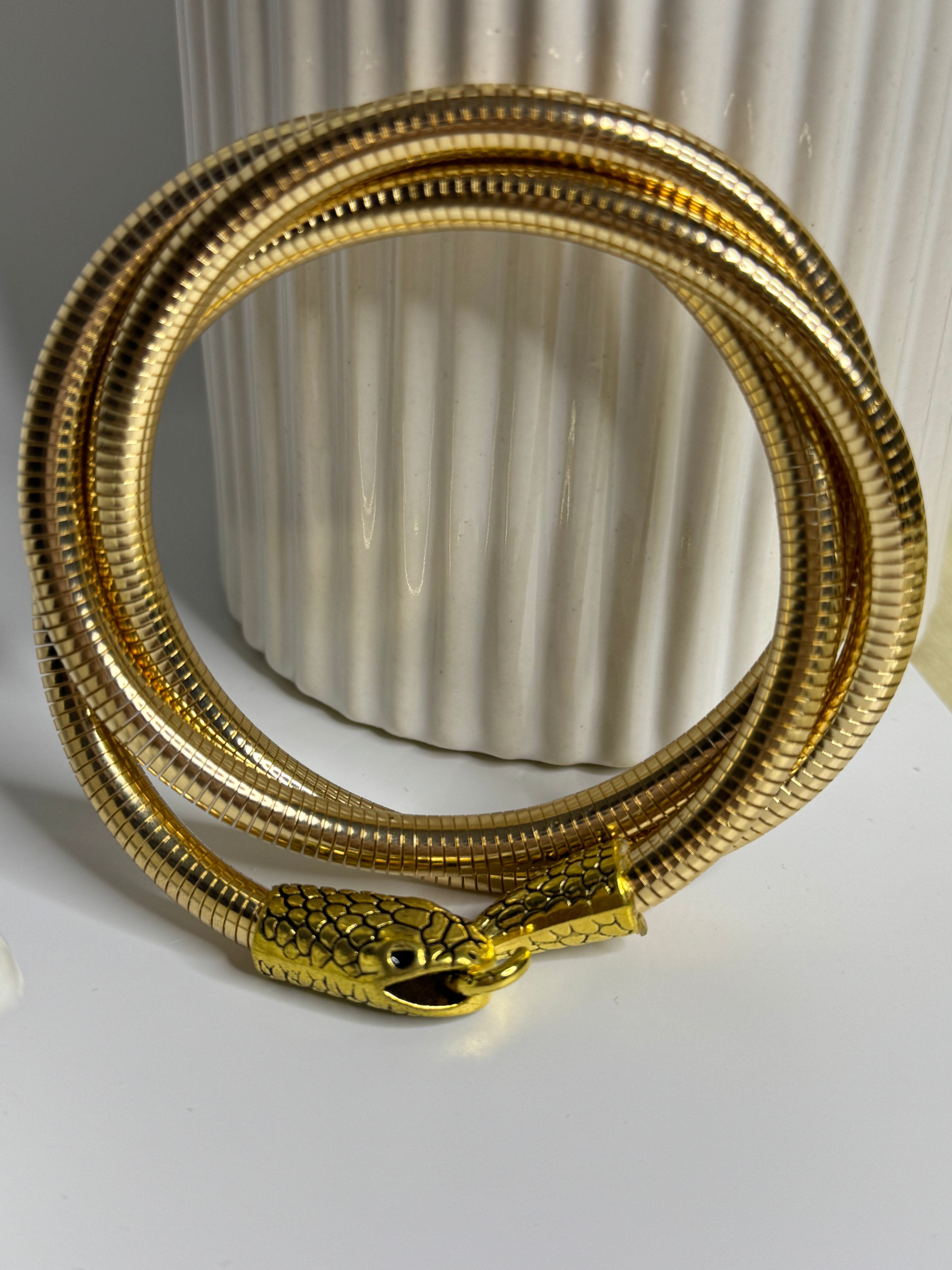 Multi-Layer Snake Chain Bracelet Gold