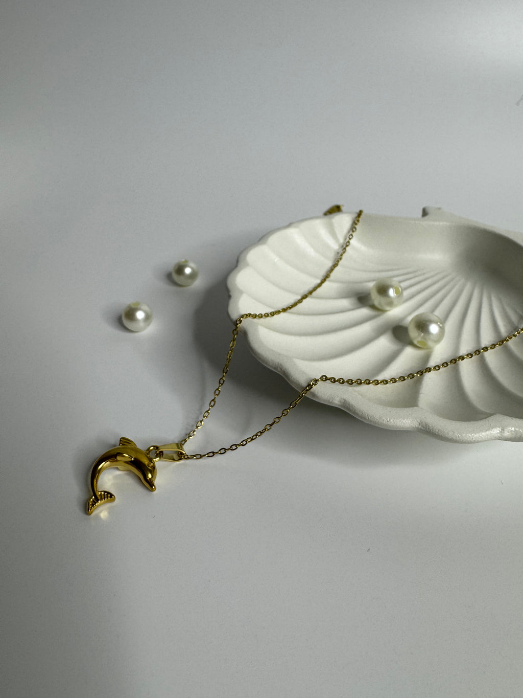 Golden Dolphin Charm Necklace