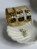 Hammered Shine Brass Cuff Bracelet