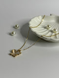 Elegant Butterfly Pendant Necklace Gold