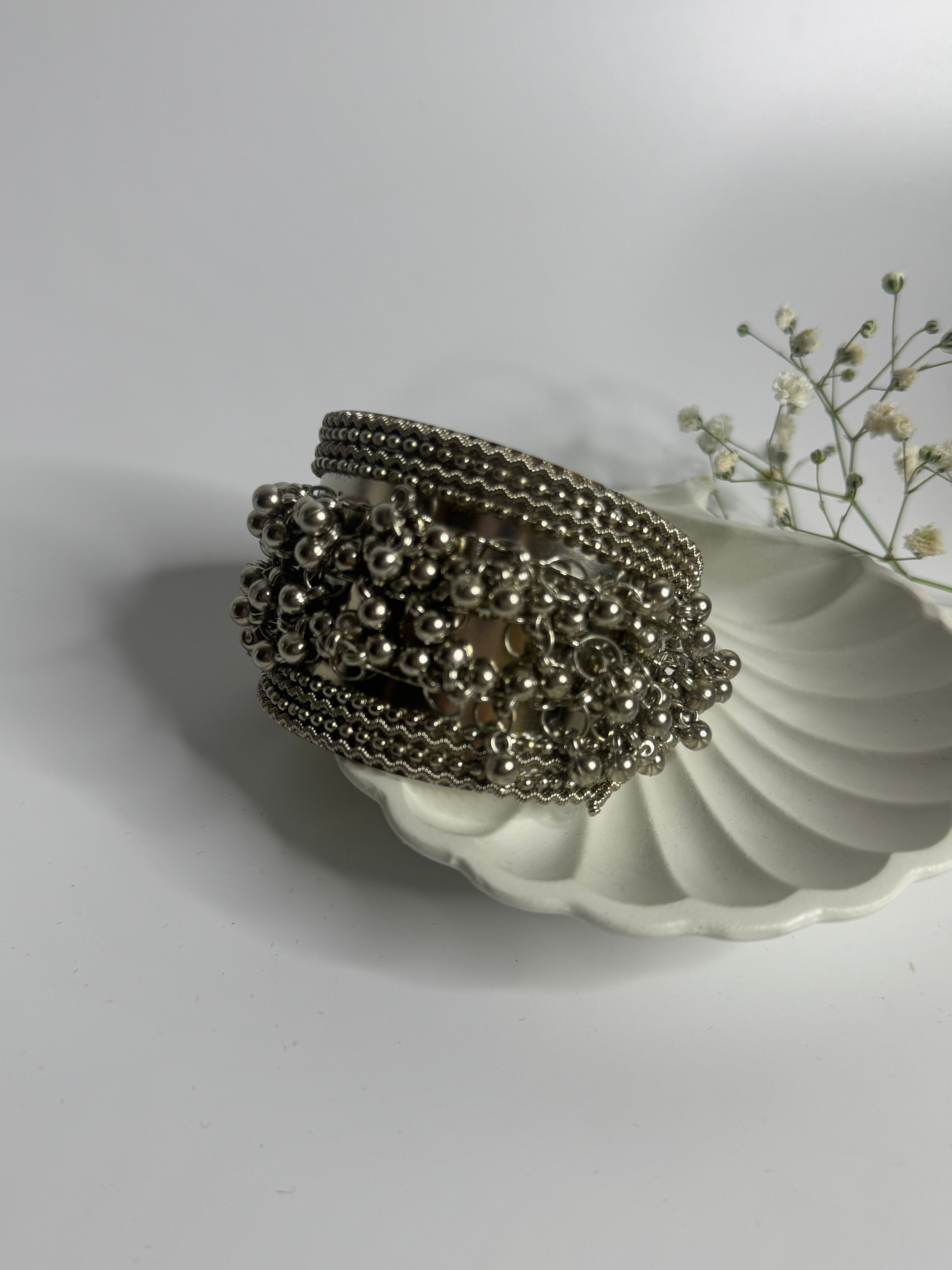 Multi-Layer Bead Oxidised Bracelet