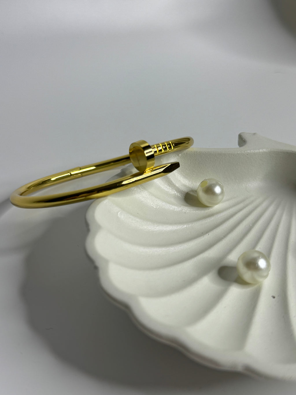 Anti-Tarnish Nail Cuff Bracelet Gold