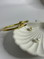 Anti-Tarnish Nail Cuff Bracelet Gold