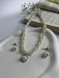 Pearl Round Necklace & Earring Set