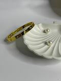 Anti-Tarnish Gold Stud Detail Bangle