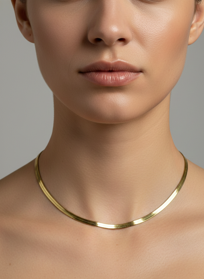 Classic Gold Snake Chain Necklace