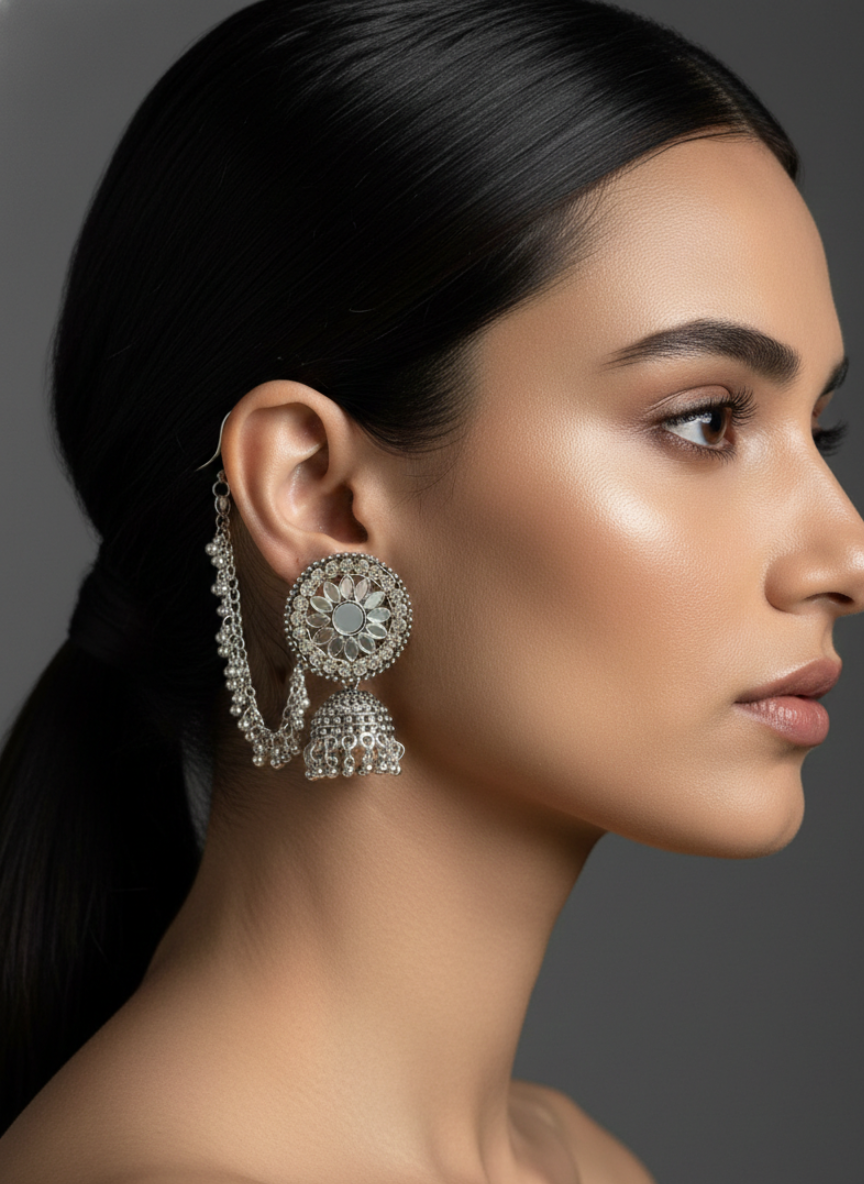 Maharani Stone Bahubali Jhumki