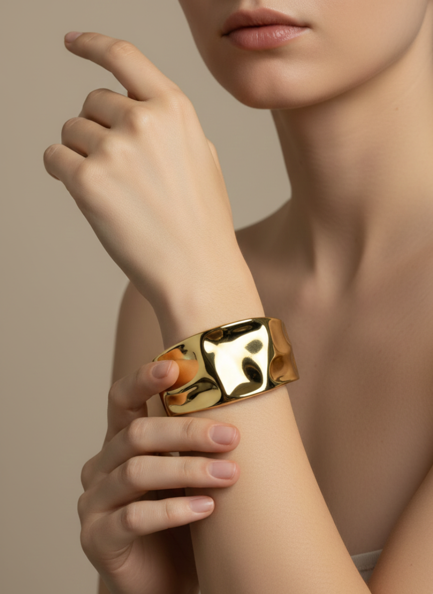 Bold Gold Cuff Anti-Tarnish Bracelet