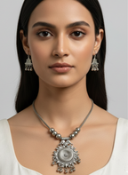 Vintage Oxidised Necklace Set