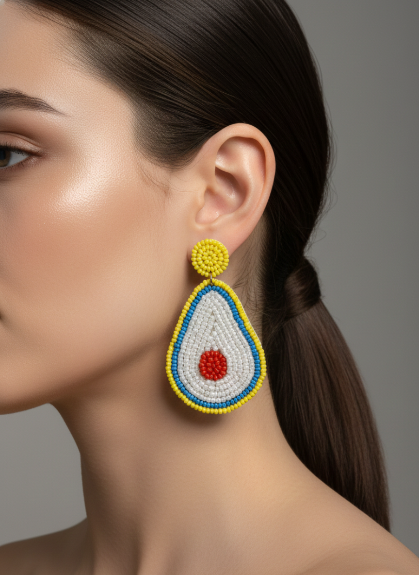 Handmade Pear-Shaped Drop Earring