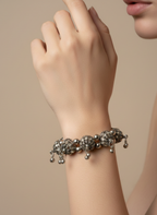 Jhumki Accent Oxidised Bracelet Silver