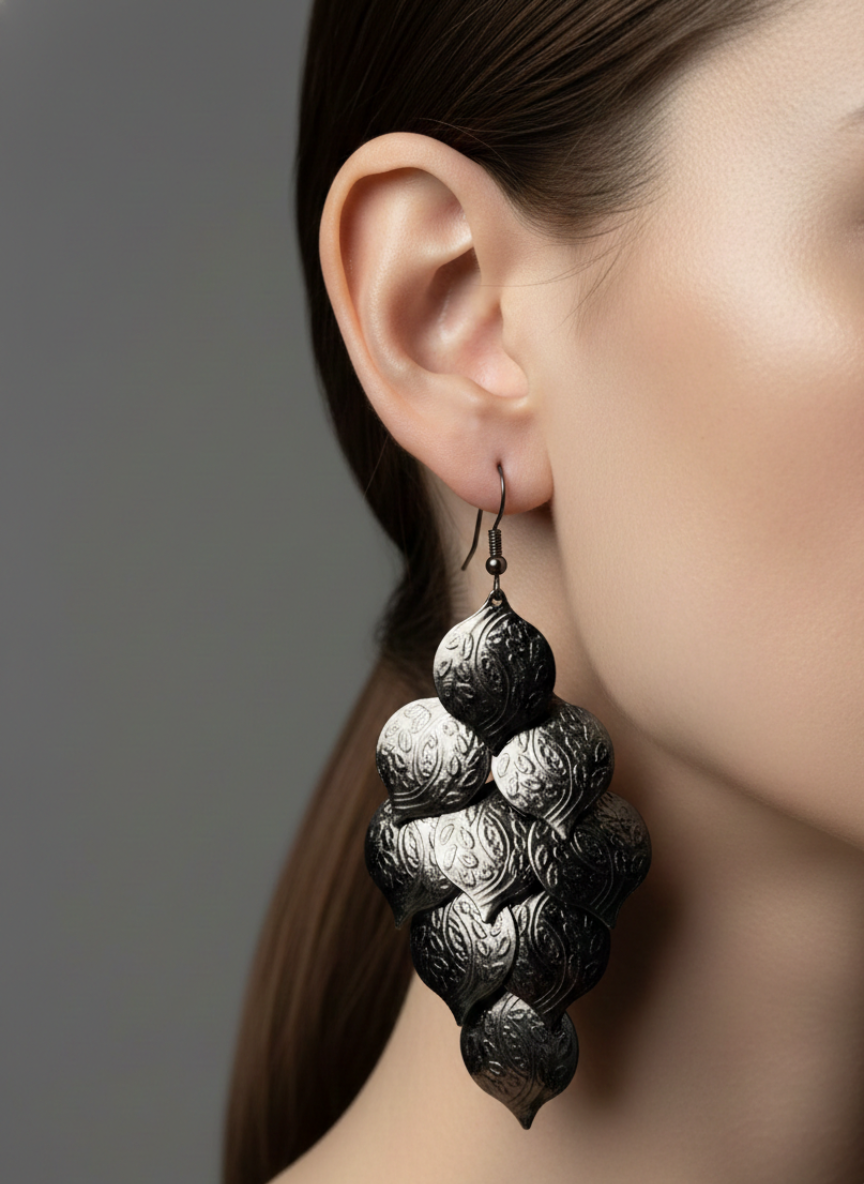 Cascading Leaf Drop Earrings