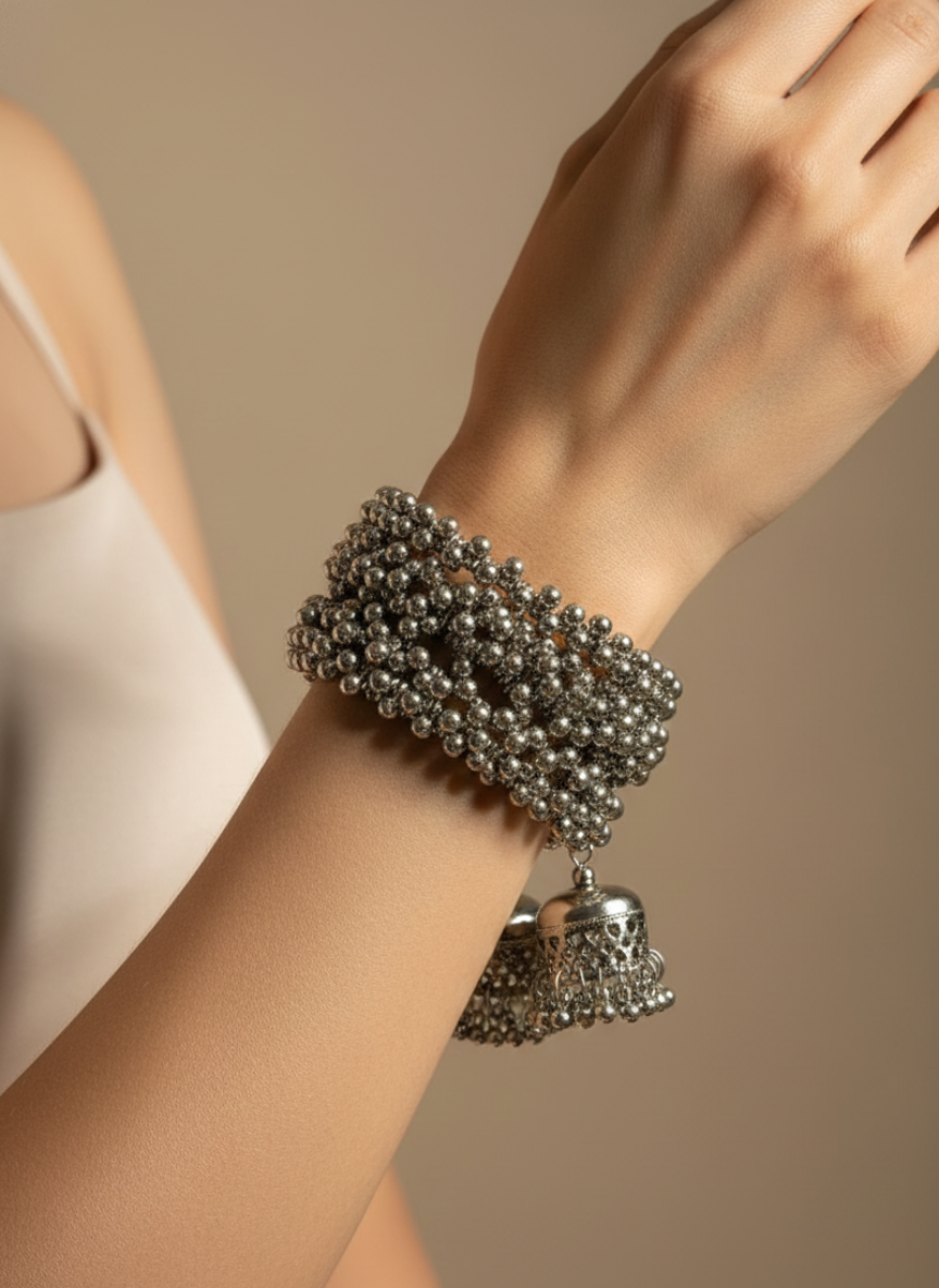 Dense Bead Oxidised Bracelet