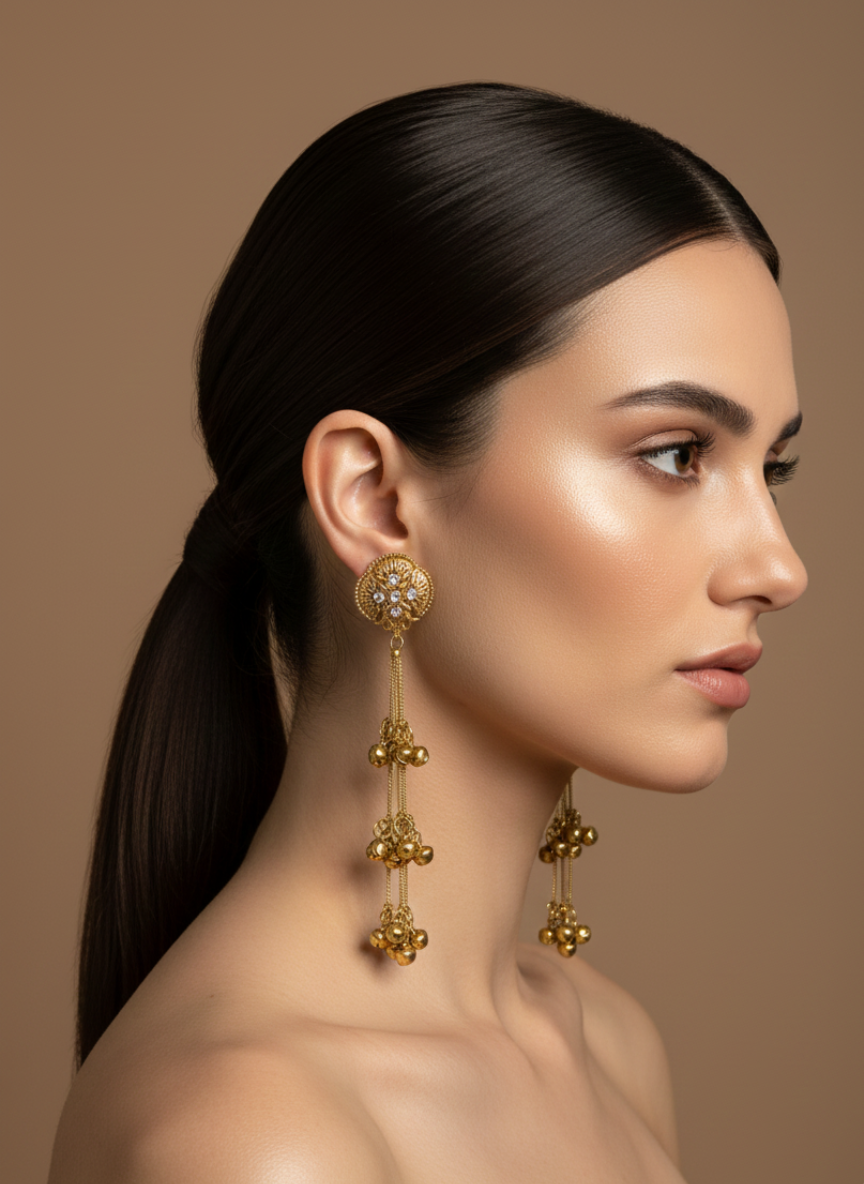 Kashmiri Long Jhumki Earrings
