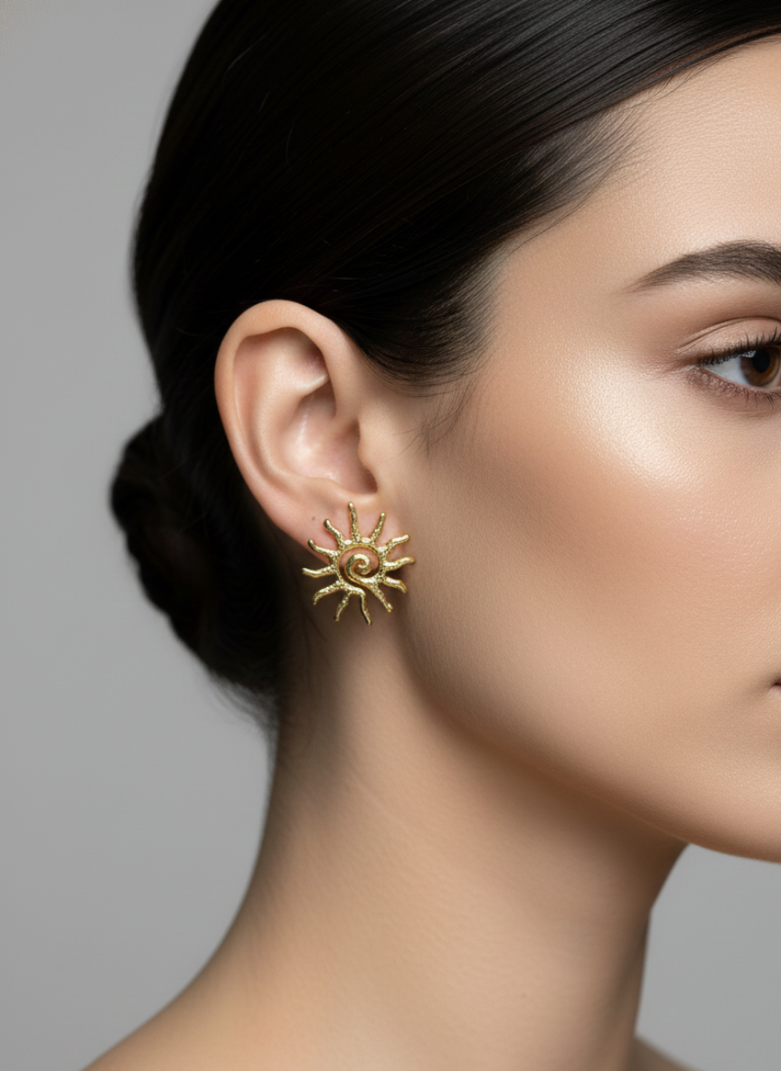 Solar Spiral Earrings
