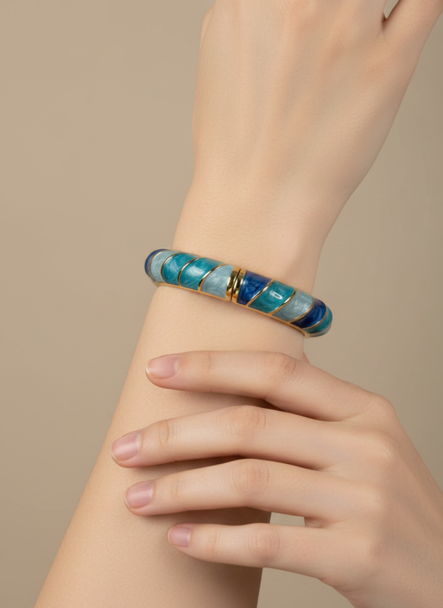 Azure Inlay Anti-Tarnish Bracelet