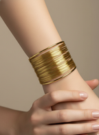 Classic Gold Fine Wire Bangle Set