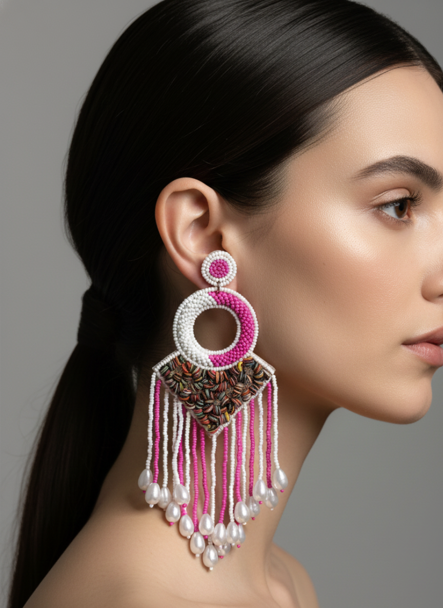 Handmade Loop Fringe Earrings