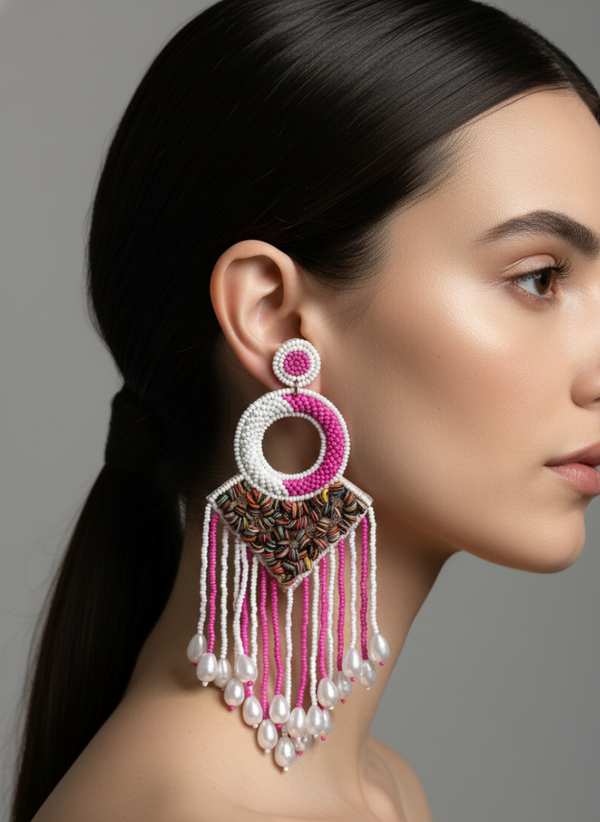 Handmade Loop Fringe Earrings