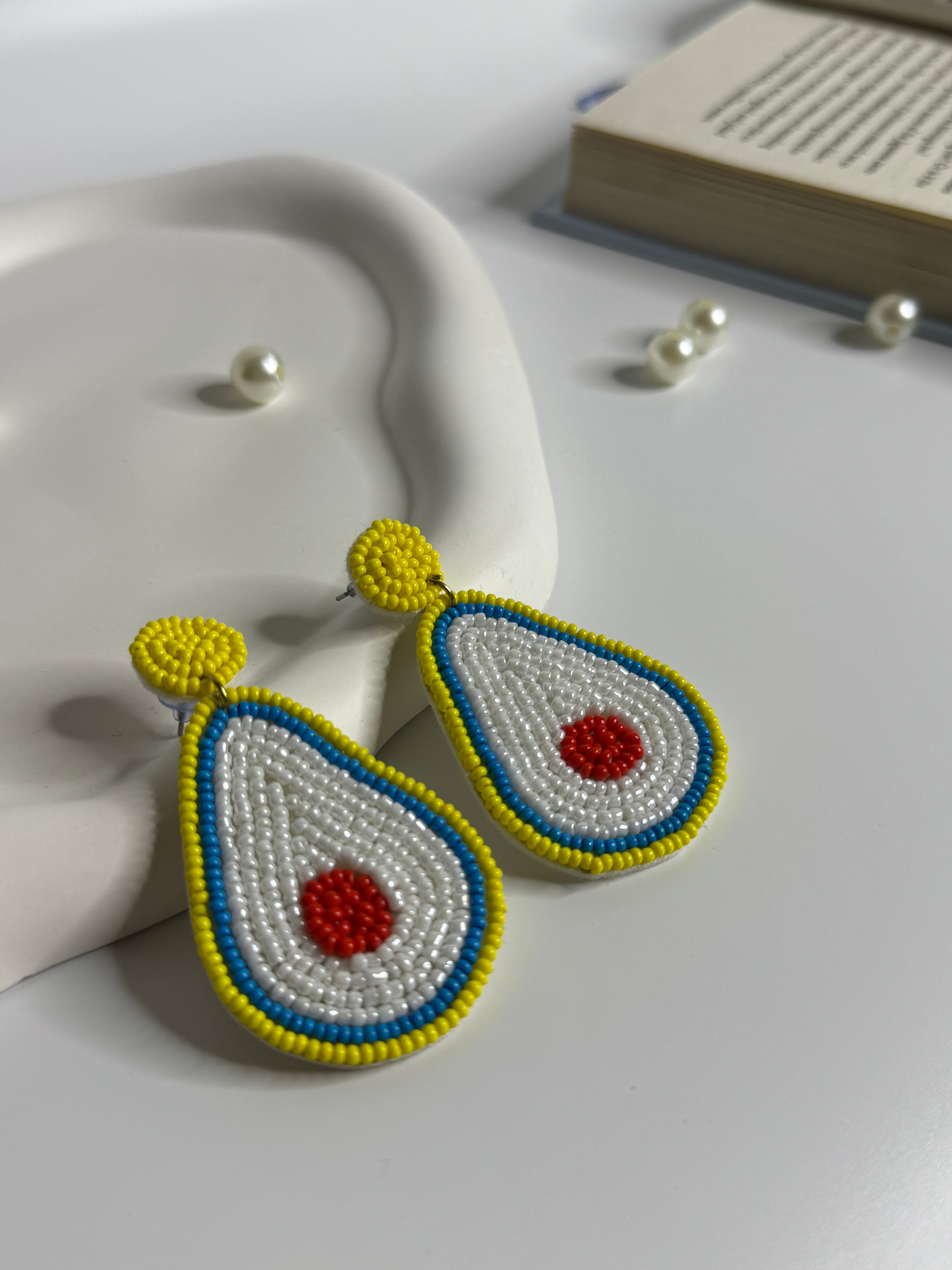 Handmade Pear-Shaped Drop Earring