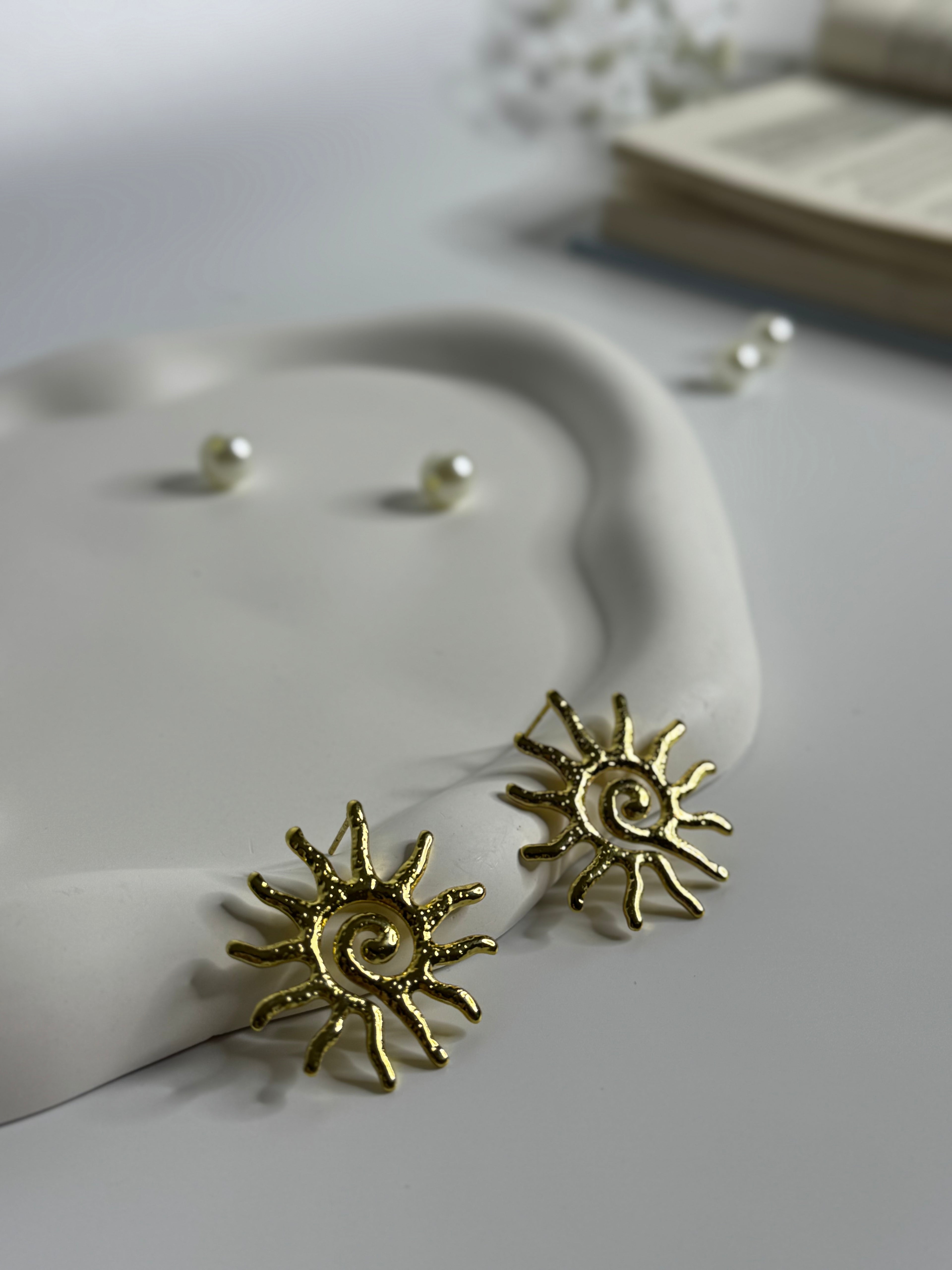 Solar Spiral Earrings