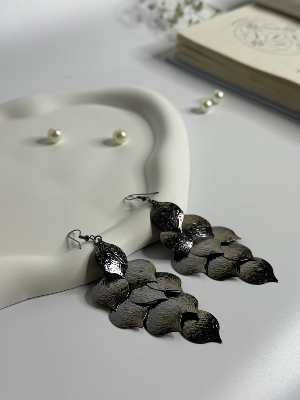 Cascading Leaf Drop Earrings