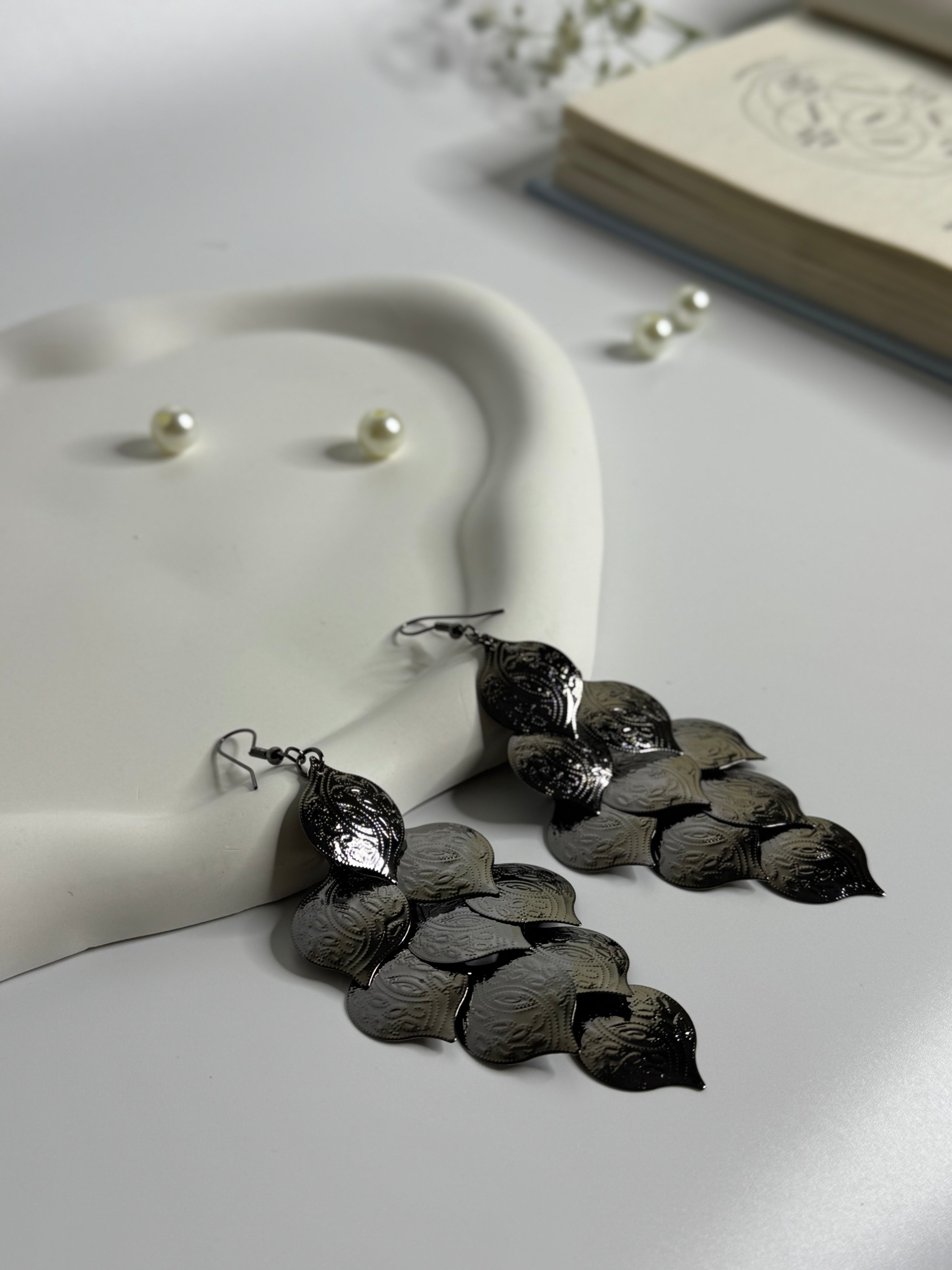 Cascading Leaf Drop Earrings