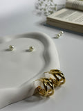 Golden Triple Hoop Earrings