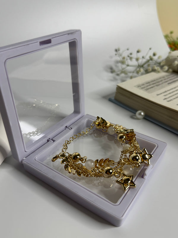 Gold Star Charm Chain Bracelet