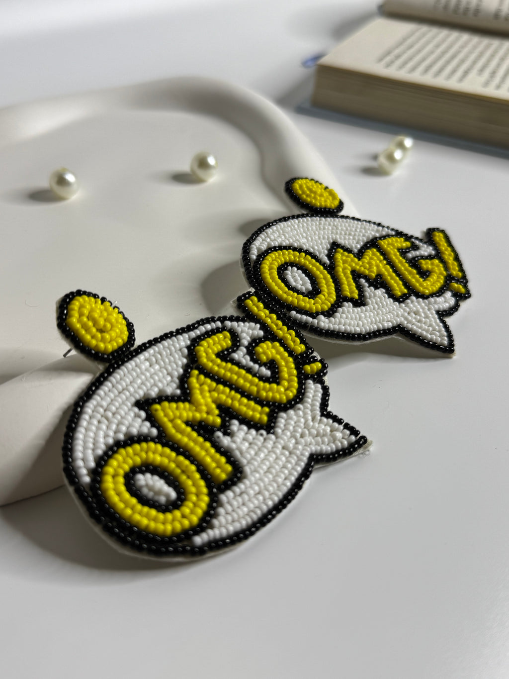 OMG Handmade Beaded Statement Earrings