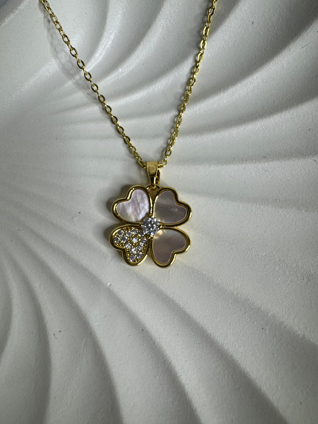 Golden Bloom Floral Pendant Necklace