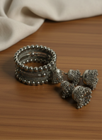 Spiral Bead Oxidised Bracelet