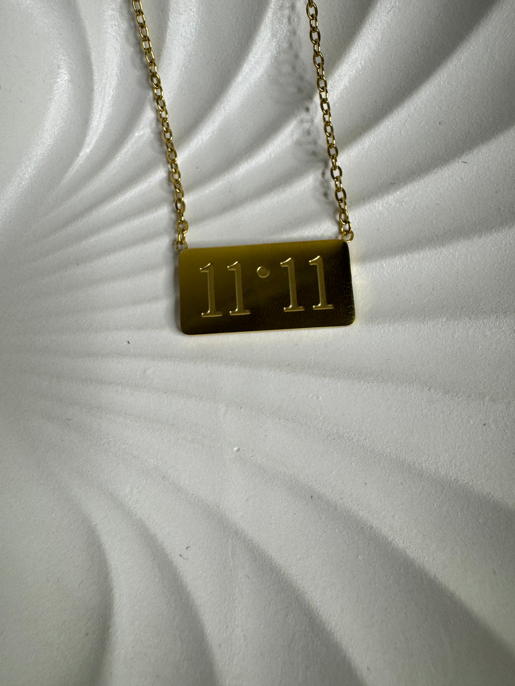 Golden 11:11 Manifestation Pendant Necklace