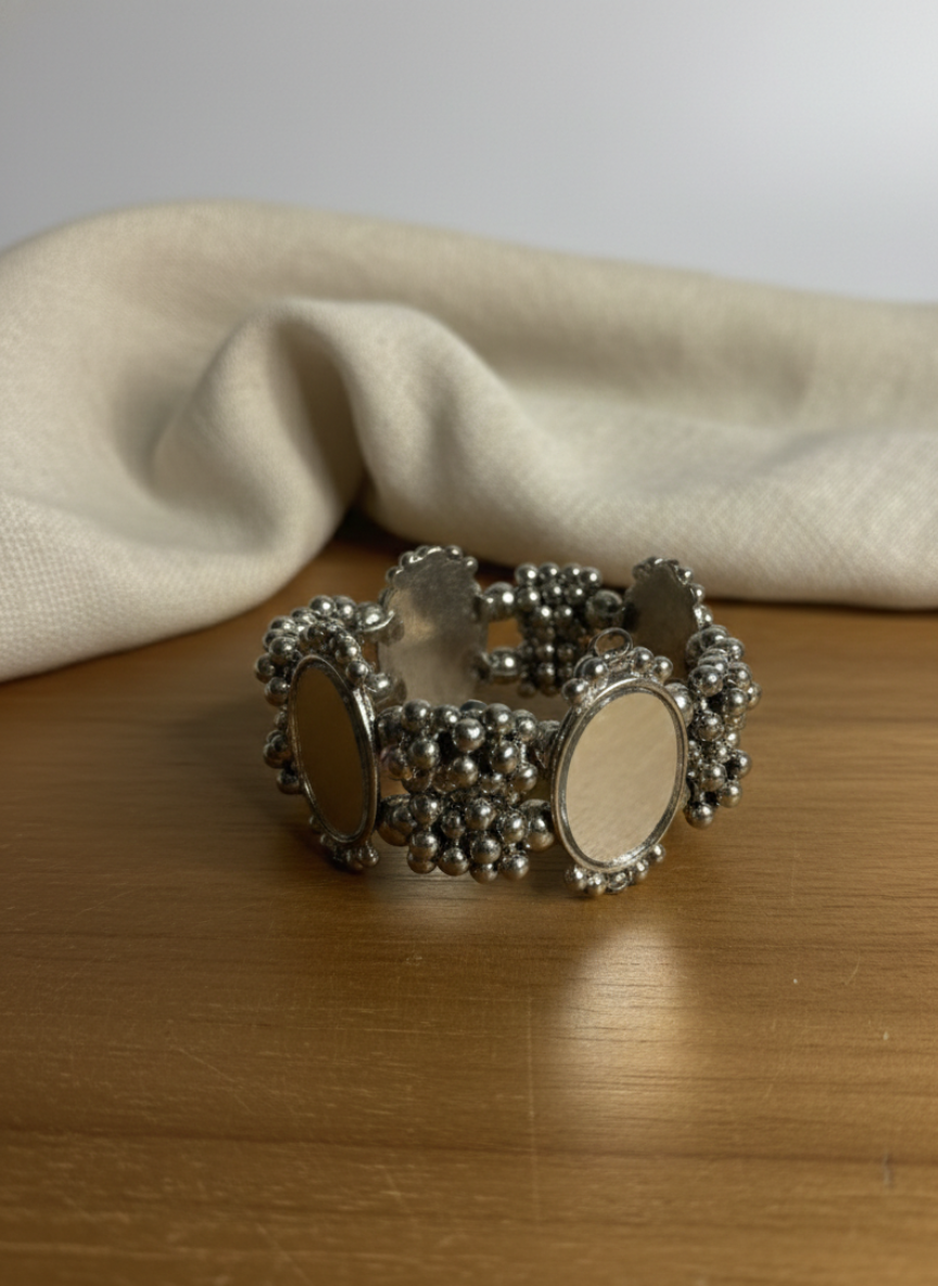 Oval Oxidised Bracelet