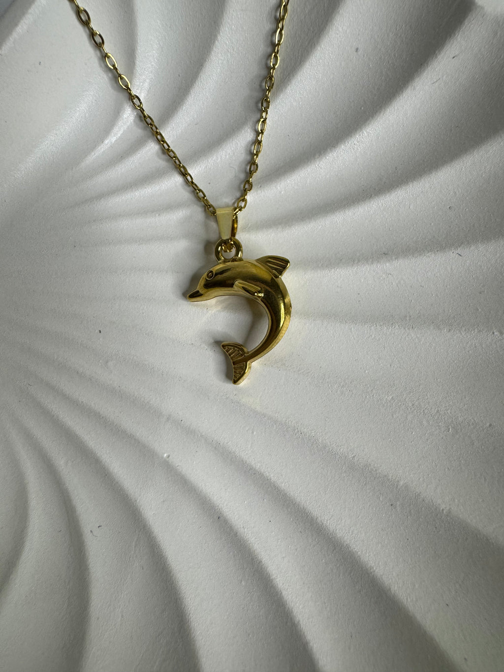 Golden Dolphin Charm Necklace