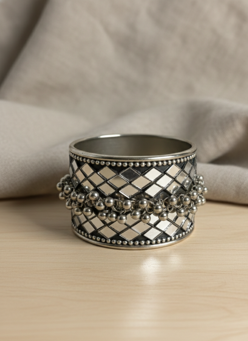 Mirror Grid Oxidised Bracelet