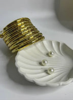 Classic Gold Brass Spiral Bangle