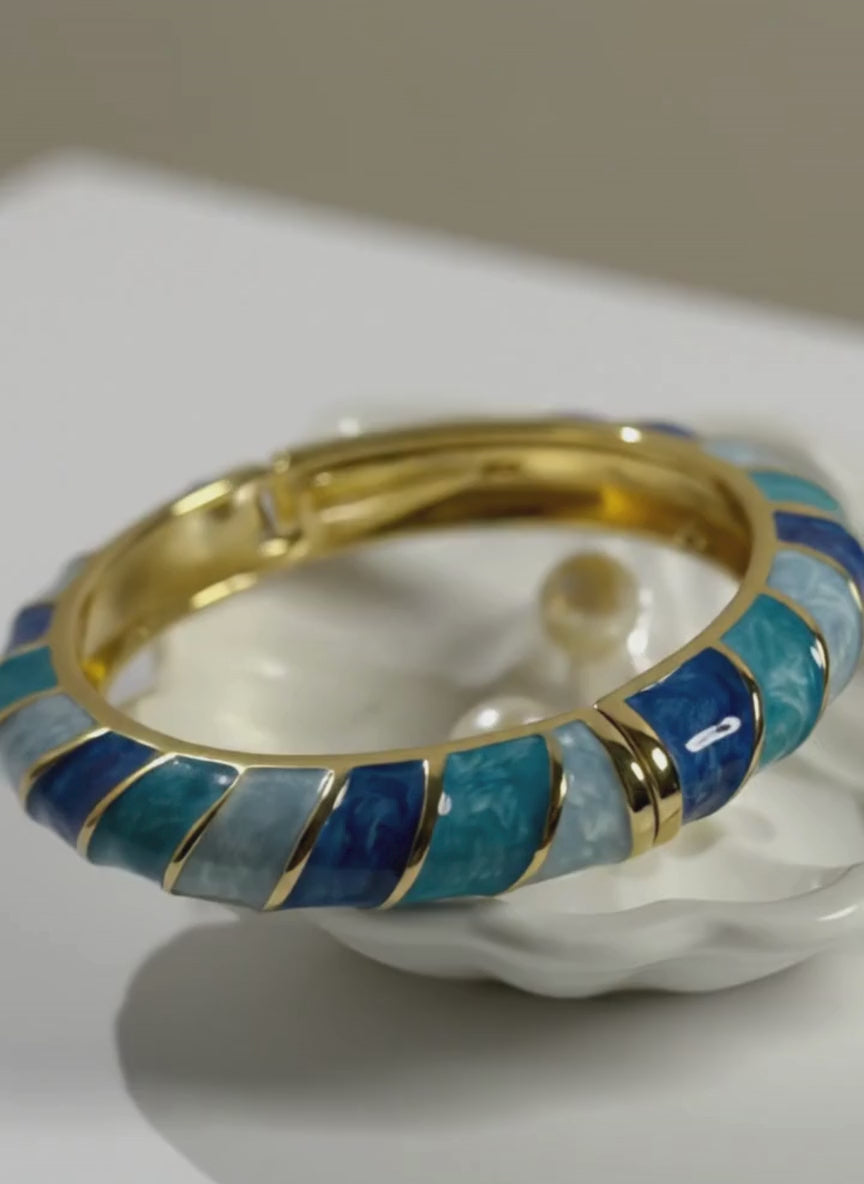 Azure Inlay Anti-Tarnish Bracelet