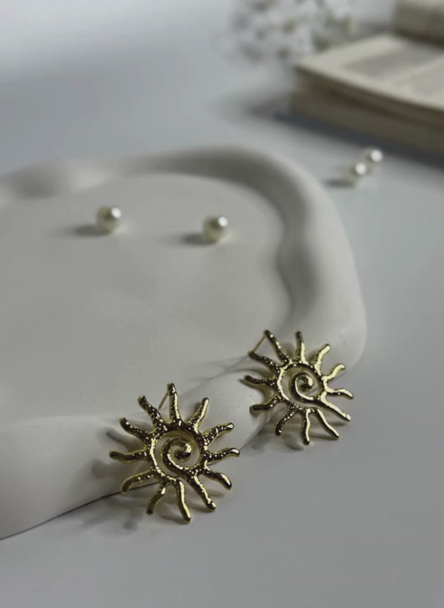 Solar Spiral Earrings