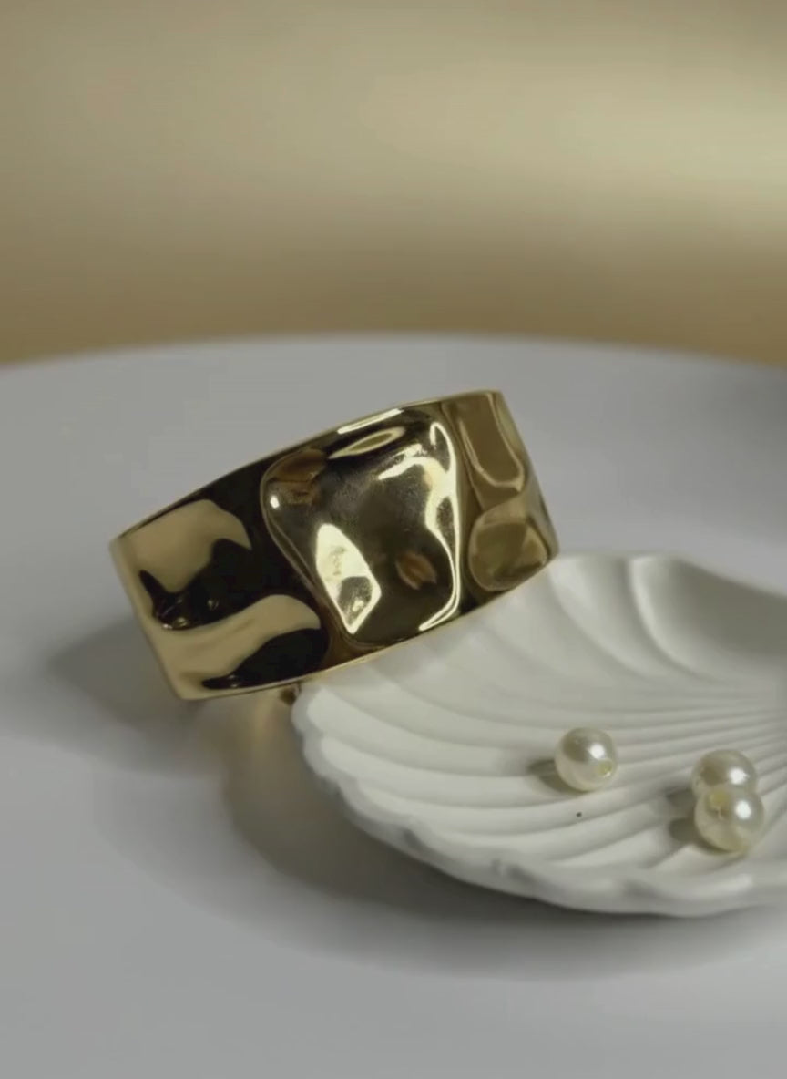 Bold Gold Cuff Anti-Tarnish Bracelet