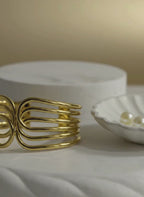 Golden Wave Multi-Band Bracelet