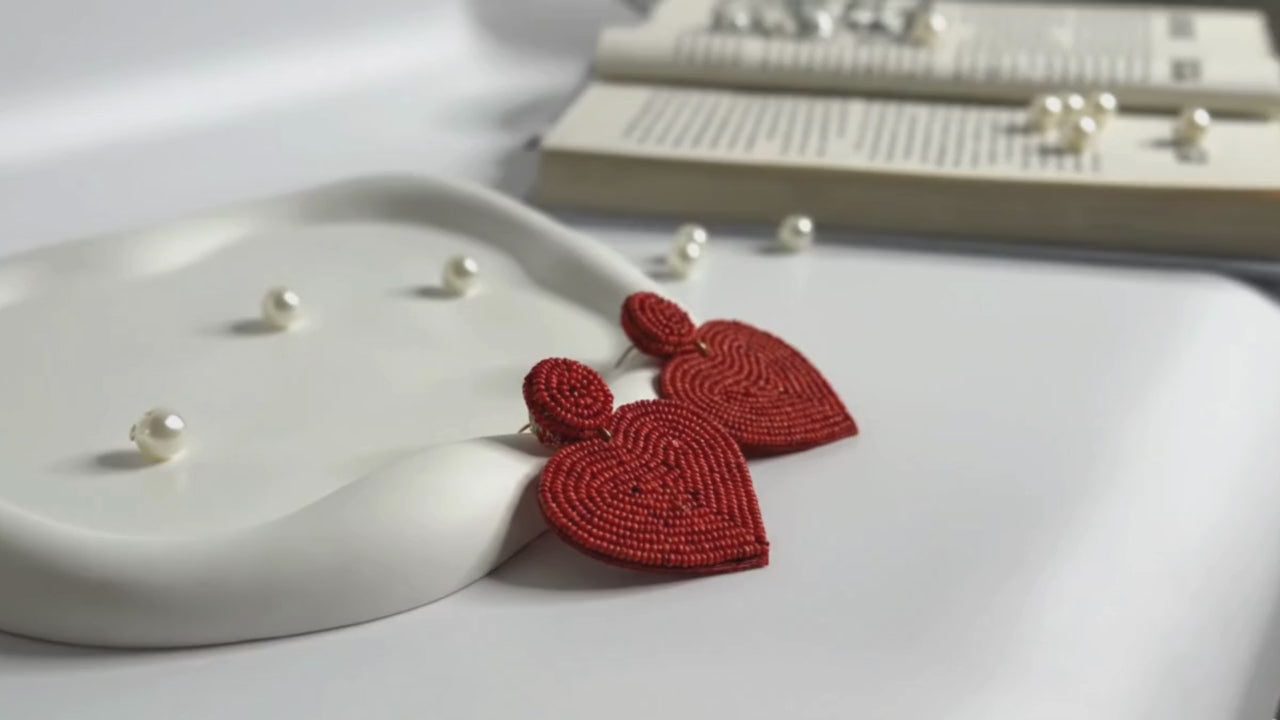 Handmade Heart Silhouette Earrings