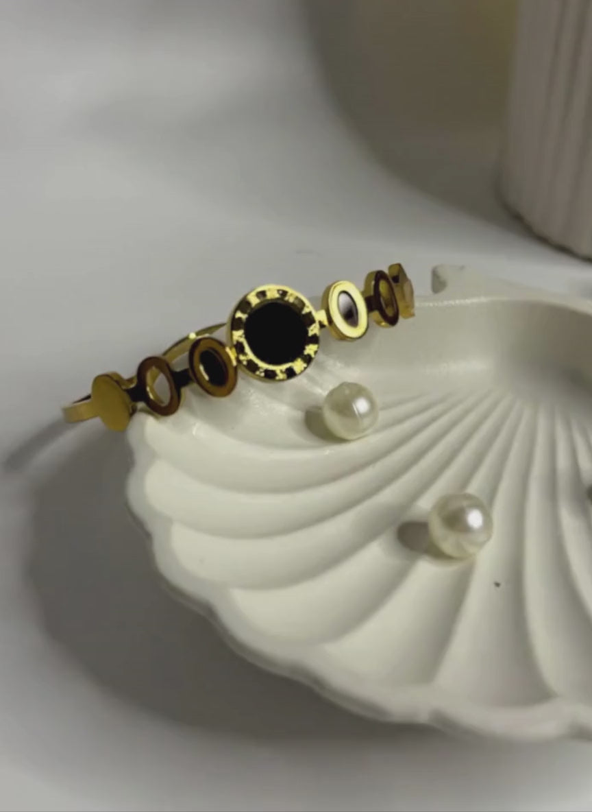 Midnight Gold & Black Statement Bracelet
